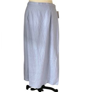 Carol Anderson light blue linen maxi skirt, Sz L, NWT